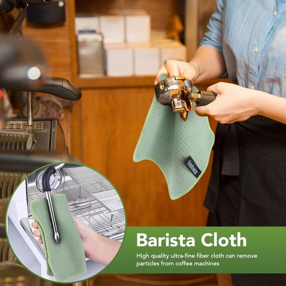 KinHwa Spültuch Grün Spüllappen Waffeltuch Mikrofasertuch waschbar Spültücher für Küche Dicke Putzlappen Fusselfrei 20cmx20cm 6 Stück