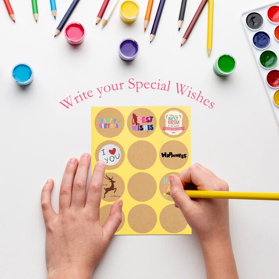 Papiertüten Braun, 20 Stück Geschenktüten Braun Tüten Papier mit 24 Aufkleber, Papiertüten zum Verpacken von Weihnachtsgeschenken, Giveaways, Kindergeburtstagen