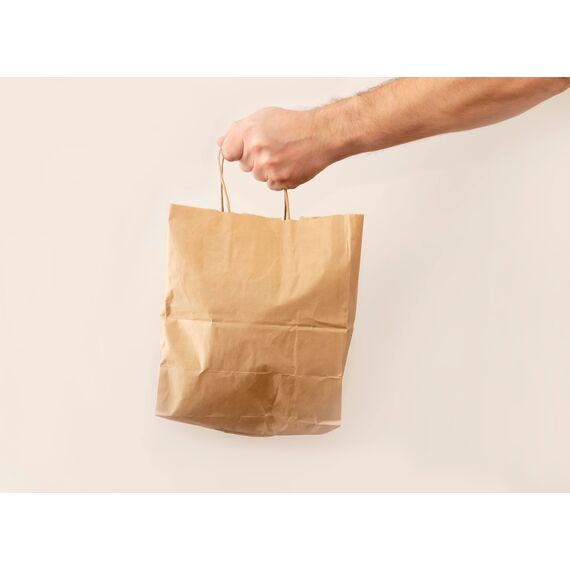 PAKNOR® 24stk Braun Papiertüten mit Henkel - 24 x 31 x 11 cm, Papiertragetasche mit Kordelgriff, Geschenktüten, Kraftpapiertüte, DIY Adventskalender (Braun, 24 x 31 x 11cm - 24stk.)