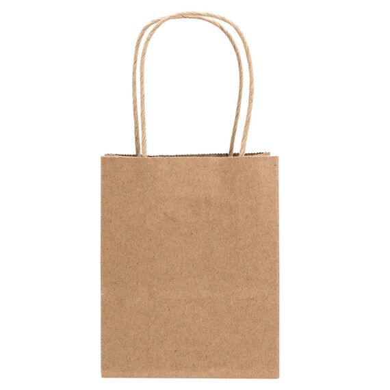 Idena 60058 - Papiertüten, 20 Stück, 12 x 5 x 15 cm, Geschenktüten, Kraftpapier Tüten, Basteltüten zum Verzieren und Verschenken, Braun