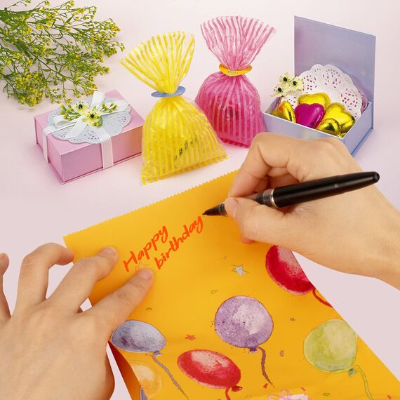 Geschenktüten, Papiertüten, Candybar Tüten, Bunte Geschenktüten Papier, zum Mitgebsel Kindergeburtstag Geschenken, Hochzeit, Party, usw. 24X13X8cm 24 Stück Bunten