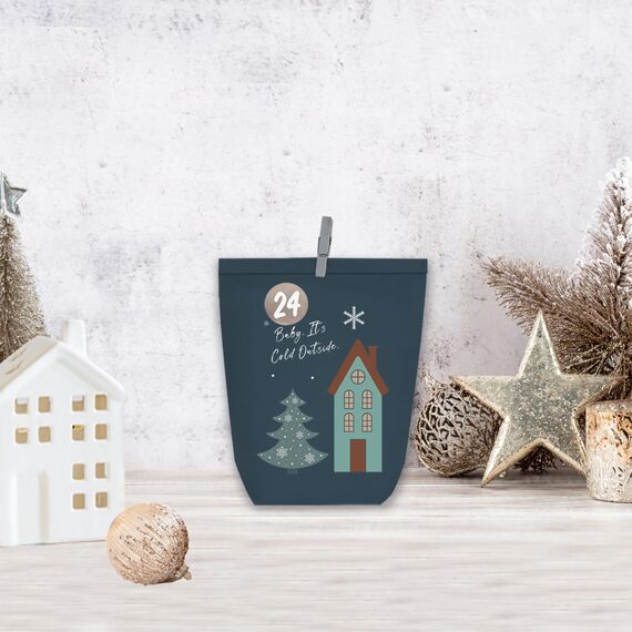KOHMUI Adventskalender zum Befüllen, 24 Weihnachtskalender Papiertüten zum Selber Basteln, Geschenktüten zum selbst füllen, Advents Tüten Selbstbefüllen für Kinder & Erwachsene