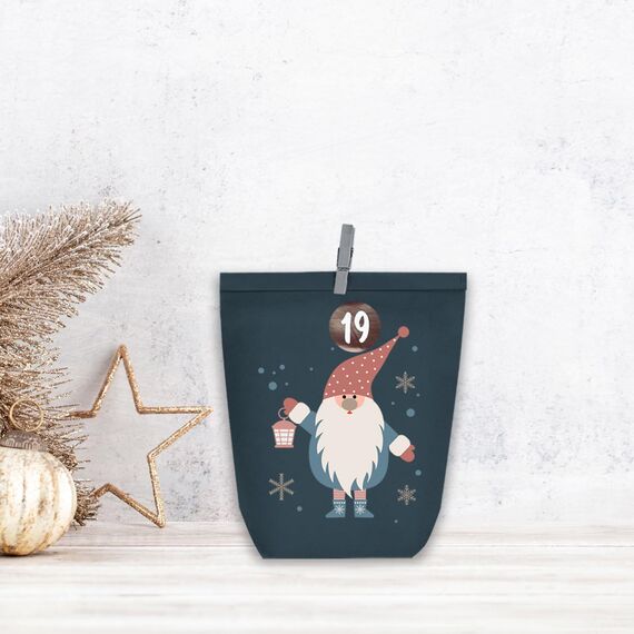 KOHMUI Adventskalender zum Befüllen, 24 Weihnachtskalender Papiertüten zum Selber Basteln, Geschenktüten zum selbst füllen, Advents Tüten Selbstbefüllen für Kinder & Erwachsene