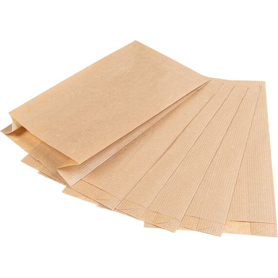 Pakico | 100 Papiertüten Braun 15 x 29 cm | Papiertüten für Süß | Verpackung | Mittagessen | Sandwich | Geburtstag Party | Geschenktüten | Umweltfreundlich | Ökologisch