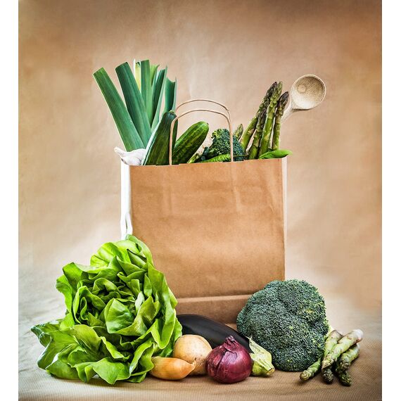 PAKNOR® 24stk Braun Papiertüten mit Henkel - 24 x 31 x 11 cm, Papiertragetasche mit Kordelgriff, Geschenktüten, Kraftpapiertüte, DIY Adventskalender (Braun, 24 x 31 x 11cm - 24stk.)