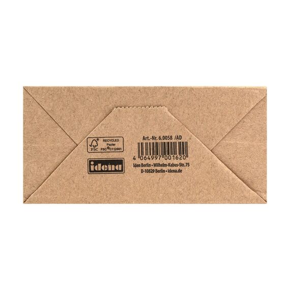 Idena 60058 - Papiertüten, 20 Stück, 12 x 5 x 15 cm, Geschenktüten, Kraftpapier Tüten, Basteltüten zum Verzieren und Verschenken (Packung mit 2)