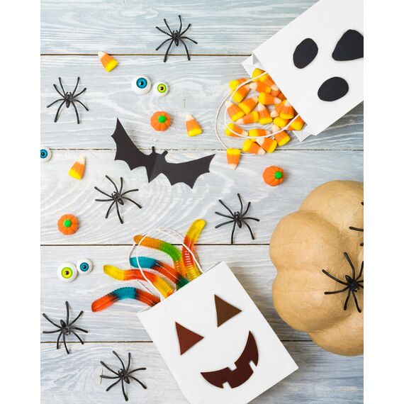 BESCOST Papiertüten, 40 Stück Geschenktüten Weiß, Geschenktüten mit Henkel, 21 x 27 x 11 cm, Papiertüten für Einkaufen, Hochzeiten, Verpackungen, Partys, Geburtstag, Weihnachten, 130 g/m², Weiß