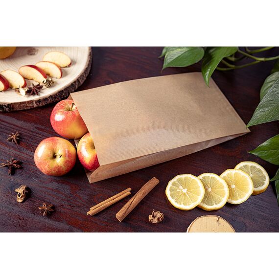 Pakico | 100 Papiertüten Braun 18 x 35 cm | Papiertüten für Süß | Verpackung | Mittagessen | Sandwich | Geburtstag Party | Geschenktüten | Umweltfreundlich | Ökologisch