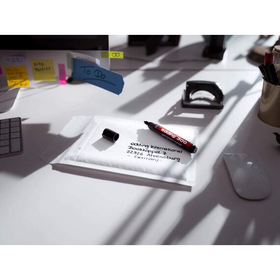 edding 300 Permanentmarker - grün - 10 Stifte - Rundspitze 1,5-3 mm - wasserfest, schnell-trocknend - wischfest - für Karton, Kunststoff, Glas, Holz, Metall, Glas