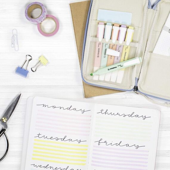 STABILO - Textmarker - swing cool Pastel - 2er Pack - Hauch von Minzgrün, Schimmer von Lila