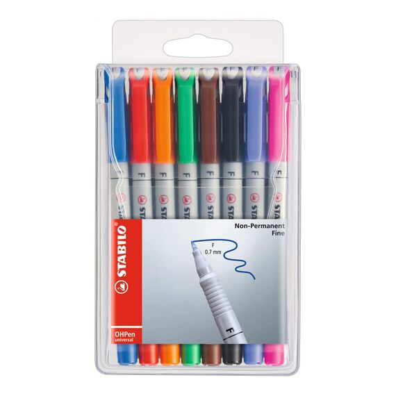 STABILO - Folienstift - OHPen universal - wasserlöslich fein - 8er Pack
