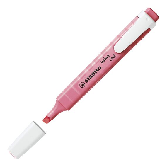 STABILO - Textmarker - swing cool Pastel - 4er Pack - Prise von Limette, Kirschblütenrosa, Wolkenblau, Korallrot