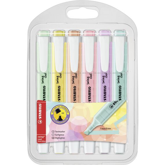 STABILO - Textmarker - swing cool Pastel - 6er Pack