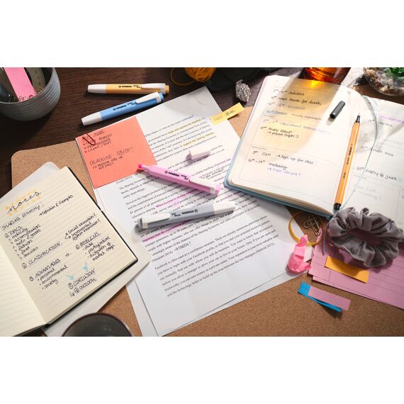 STABILO - Textmarker - swing cool Pastel - 2er Pack - himmlisches Blau, sanftes Orange