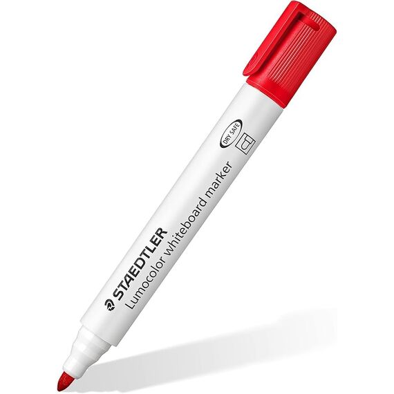 STAEDTLER Lumocolor 351 WP6 Whiteboard-Marker, Rundspitze ca. 2 mm Linienbreite, Set mit 6 Farben (6 stück (1er Pack))