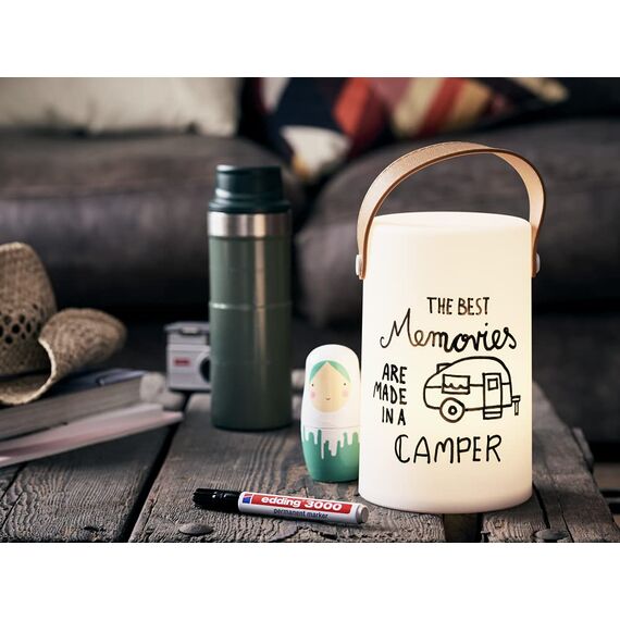 edding 3000 Permanentmarker - türkis (blau) - 10 Stifte - Rund-Spitze 1,5-3 mm - schnell trocknender Permanent Marker - wasserfest, wischfest - für Karton, Kunststoff, Holz, Metall - Universalmarker