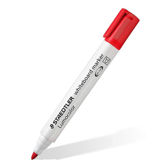 Staedtler Lumocolor 351 WP6 Whiteboard-Marker, Rundspitze ca. 2 mm Linienbreite, Set mit 6 Farben (3 Etui)