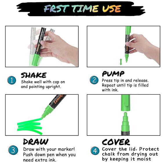 Lenski 30 Kreidestifte für Tafel Abwaschbar, 6mm Kreidestifte für Fenster, Ostergeschenke Kinder, Oster Basteln Kinder Stifte, Kreidestift Kreidemarker Fenster, Fensterkreide Stifte Glasmalstifte