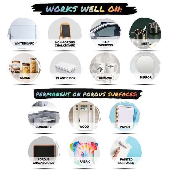 Lenski 8 Kreidestifte für Tafel Abwaschbar, Ostergeschenke, Oster Basteln, 6mm Kreidestifte für Fenster, Kreidestift Kreidemarker Fenster, Fensterkreide Stifte Glasmalstifte