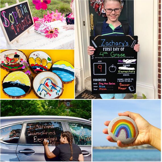 Lenski 12 Kreidestifte für Tafel Abwaschbar, 6MM Kreidestifte für Fenster, Ostergeschenke Kinder, Oster Basteln Kinder Stifte, Kreidemarker Fensterstifte Fenstermalstifte Glasmalstifte