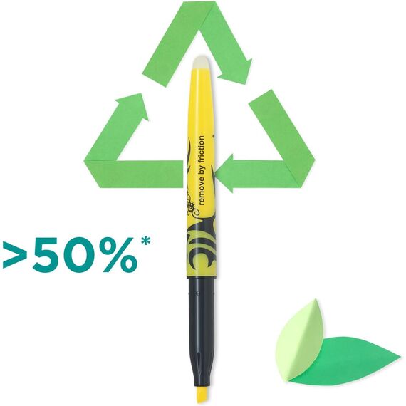 PILOT - Set FriXion Light - Radierbarer Textmarker - Keilspitze für feine oder breitere Linien (Pastellpink, Gelb, Violett, Blau, Orange, Grün, 18 Stück)