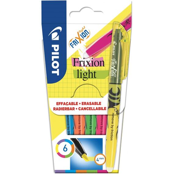 PILOT - Set FriXion Light - Radierbarer Textmarker - Keilspitze für feine oder breitere Linien (Pastell + Neon + Natureal Set, 18 Stück)