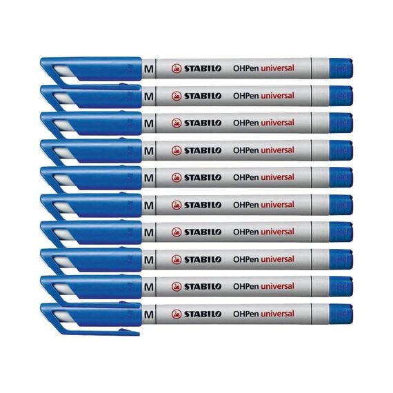 STABILO - Folienstift - OHPen universal - wasserlöslich medium - 10er Pack - blau
