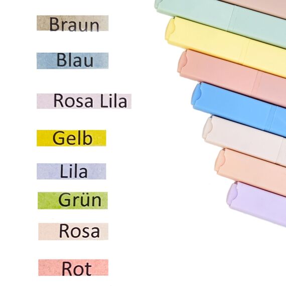 Willingood Textmarker Pastell Bibel Marker, Highlighter Set mit Weicher Meißel Spitze, 8 Stück, Dry Fast, Bibel Stifte für Dünne Papier Journal Planer Buch