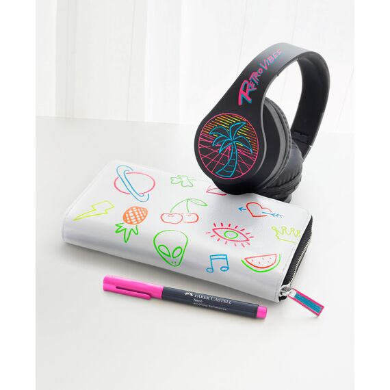 Faber-Castell 160806 - Neon Marker, Layoutmarker, 6er Etui Multimarker
