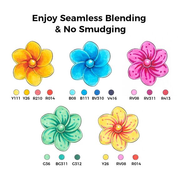 Ohuhu Alkoholmarker mit Pinselspitze – 72 Farben Doppelspitziges Set Für Künstler: Alkoholbasierte Zeichenmarker zum Illustrieren & Kolorieren – Honolulu B – Pinsel & Feinspitze – Nachfüllbar