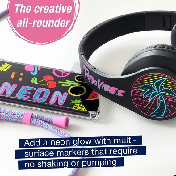 Faber-Castell 160806 - Neon Marker, Layoutmarker, 6er Etui Multimarker