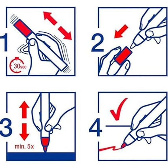 edding 4085 Kreidemarker - hellblau - 1 Kreidestift - Rundspitze 1-2 mm - dünner Kreidestift für Tafel abwischbar - zum Beschriften von Fenster, Glas, Spiegel - Tafelstift mit deckenden Farben