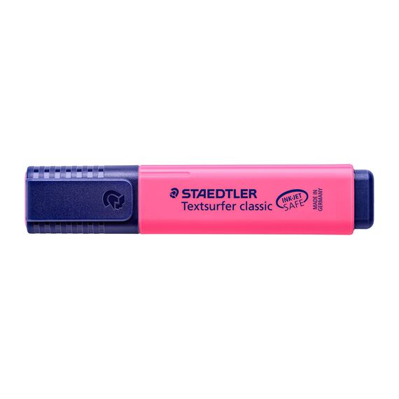 STAEDTLER 364-23 Textsurfer classic Textmarker, Keilspitze, circa 1 - 5 mm, 10 Stück im Kartonetui, pink