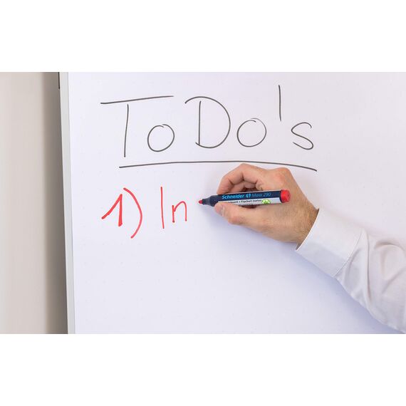 Schneider Maxx 290 Marker (für Whiteboards und Flipcharts, Rundspitze 2-3 mm Strichstärke, rückstandsfrei trocken abwischbar, hohe Qualität, kräftig und farbintensiv) Box mit 6 Farben