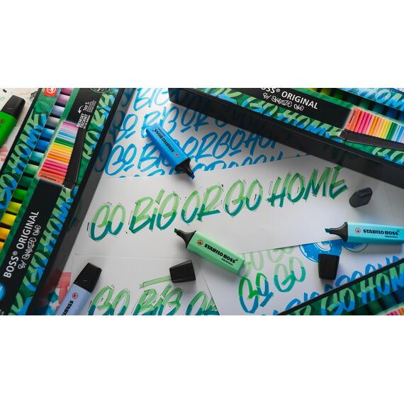 STABILO - Textmarker - BOSS ORIGINAL - 23er Tischset - Snooze One Edition - 9 Leuchtfarben, 14 Pastellfarben