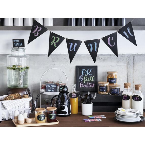 edding 4085 Kreidemarker - hellblau - 1 Kreidestift - Rundspitze 1-2 mm - dünner Kreidestift für Tafel abwischbar - zum Beschriften von Fenster, Glas, Spiegel - Tafelstift mit deckenden Farben