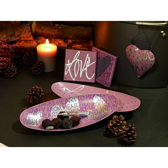 edding 750 Glanzlackmarker - Rundspitze 2-4 mm - Lackstift für Glas, Stein, Holz, Kunststoff und Papier - wasserfest, stark deckend (Gold Silber Kupfer, 3 Stifte)