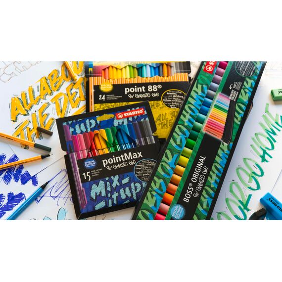 STABILO - Textmarker - BOSS ORIGINAL - 23er Tischset - Snooze One Edition - 9 Leuchtfarben, 14 Pastellfarben