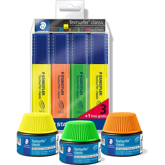 Staedtler 364-5 Textsurfer Classic Textmarker, Keilspitze