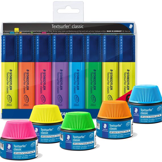 Staedtler 364-5 Textsurfer Classic Textmarker, Keilspitze