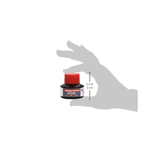 edding BTK 25 Nachfülltinte Whiteboardmarker - rot - 25 ml - mit Tropfendosiersystem, zum schnellen Nachfüllen fast aller edding Whiteboardmarker