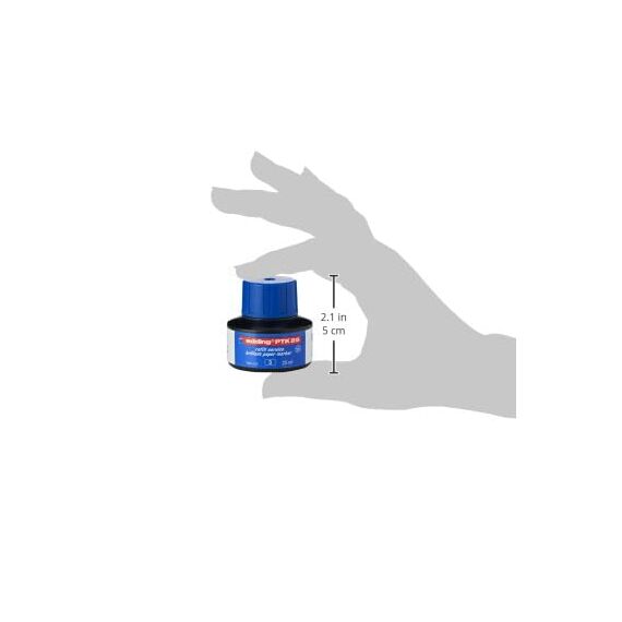 edding PTK 25 Nachfülltinte - blau - 25 ml - mit Kapillarsystem, ideal zum sauberen und unkomplizierten Nachfüllen von fast allen edding Brilliant Papiermarkern.