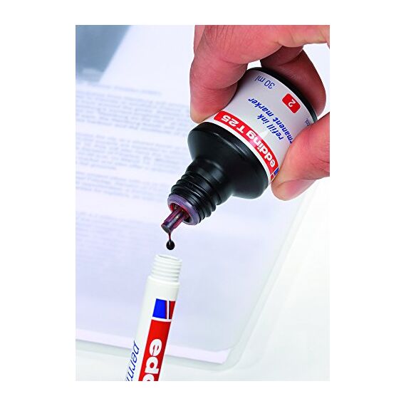 edding T 25 Nachfülltinte Permanent Marker - braun - 30 ml - mit Tropfenspendersystem, zum schnellen Nachfüllen fast aller edding Permanent Marker