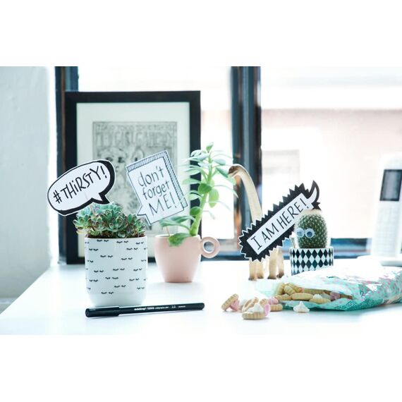 edding 1255 Kalligrafie-Stift - Farbe: schwarz 3x - Ideal für Kalligraphie und Lettering auf nahezu allen Oberflächen - Made in Germany (schwarz)