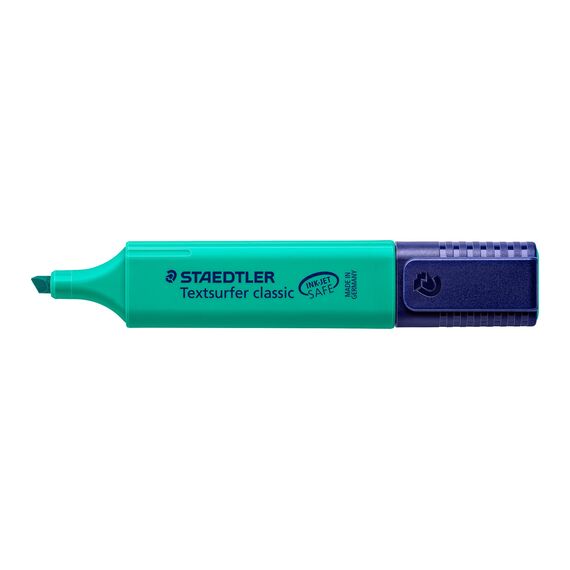 Staedtler 364-35 Textsurfer classic Textmarker, Keilspitze, circa 1 - 5 mm, 10 Stück im Kartonetui, türkis