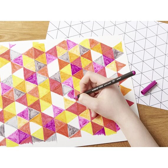 edding 1300 Fasermaler medium - gelb - 10 Stifte - Rundspitze 2 mm - Filzstift zum Zeichnen und Schreiben - Filzstift für Schule, Mandala, Bullet Journal