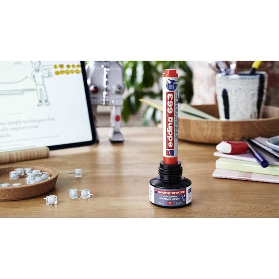 edding BTK 25 Nachfülltinte Whiteboardmarker - grün - 25 ml - mit Tropfendosiersystem, zum schnellen Nachfüllen fast aller edding Whiteboardmarker