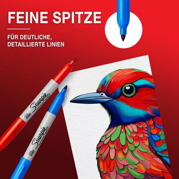 Sharpie Permanent Marker | Marker Stifte mit feiner Spitze | schwarze Tinte | 36 Stück Market Set