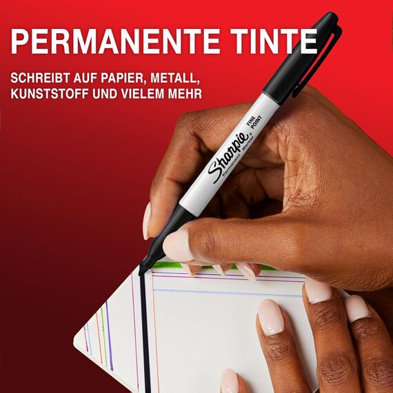 Sharpie Permanent Marker | Marker Stifte mit feiner Spitze | schwarze Tinte | 36 Stück Market Set
