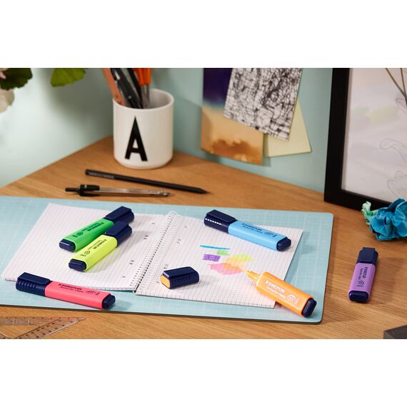 STAEDTLER 364 WP6 Textmarker Textsurfer classic, nachfüllbar, Etui mit 6 Stück, sortiert